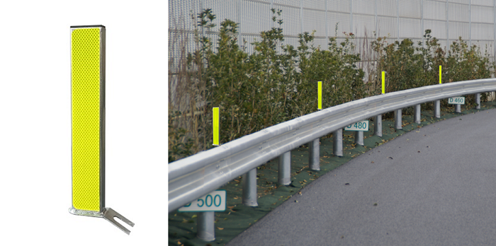 ワイヤロープ式防護柵用反射シート『スマートシャインシート』を特許登録